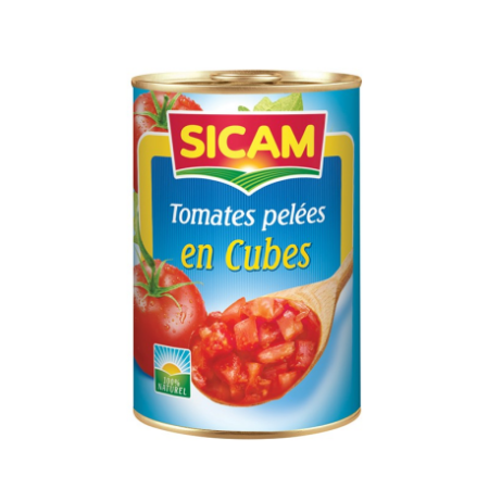 tomates pelées cubées SICAM