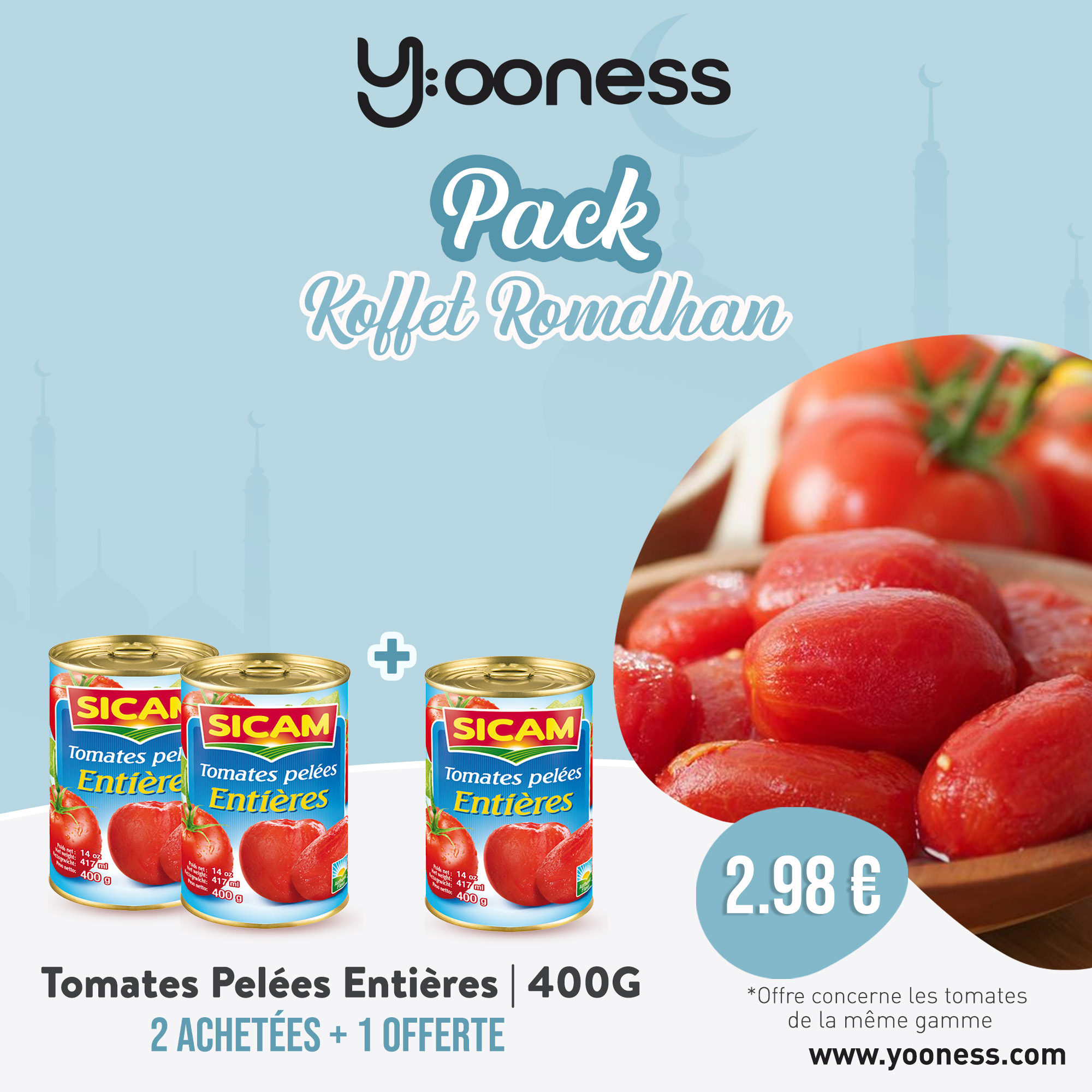 Pack Tomates pelées 400G