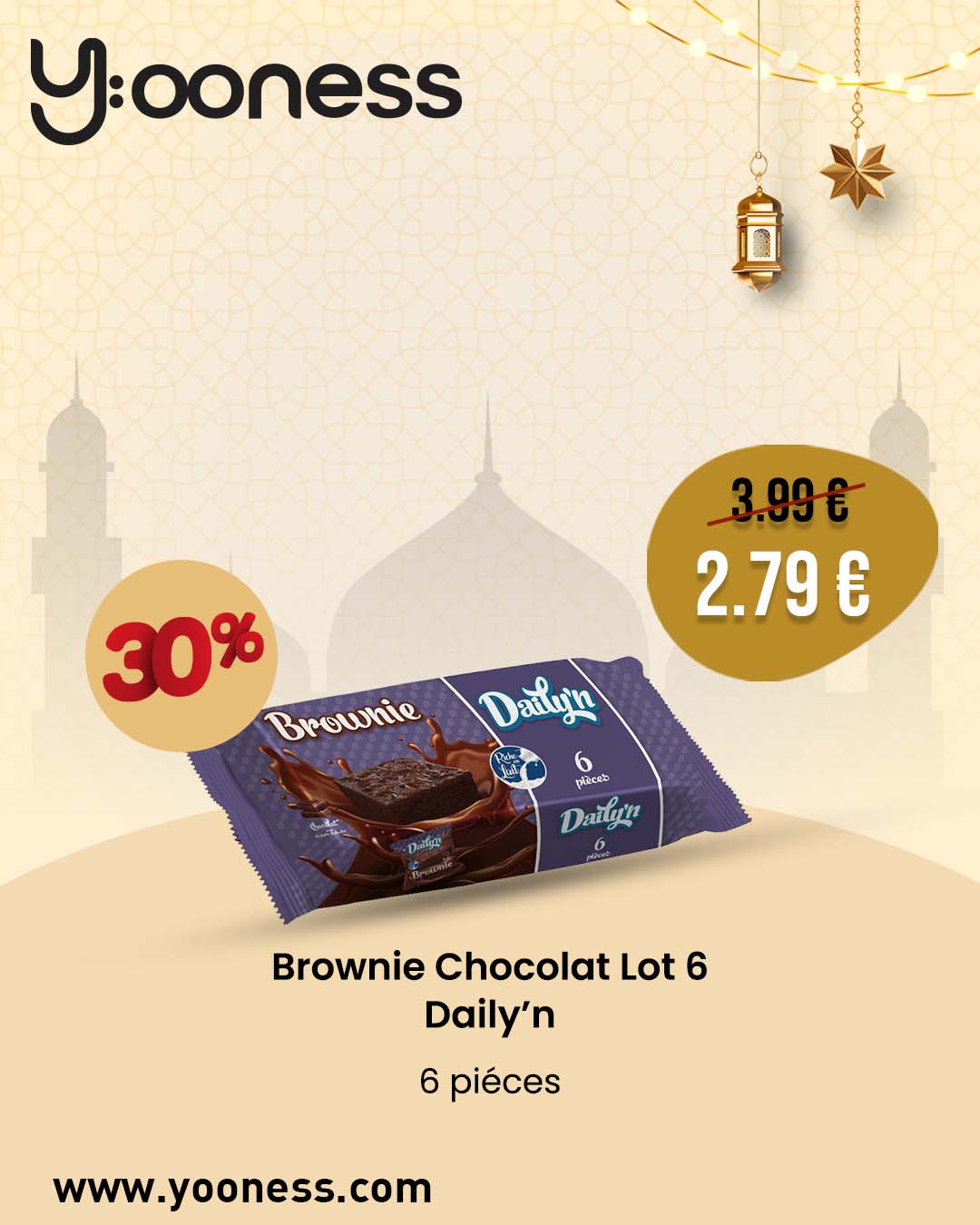 brownie chocolat lot 6
