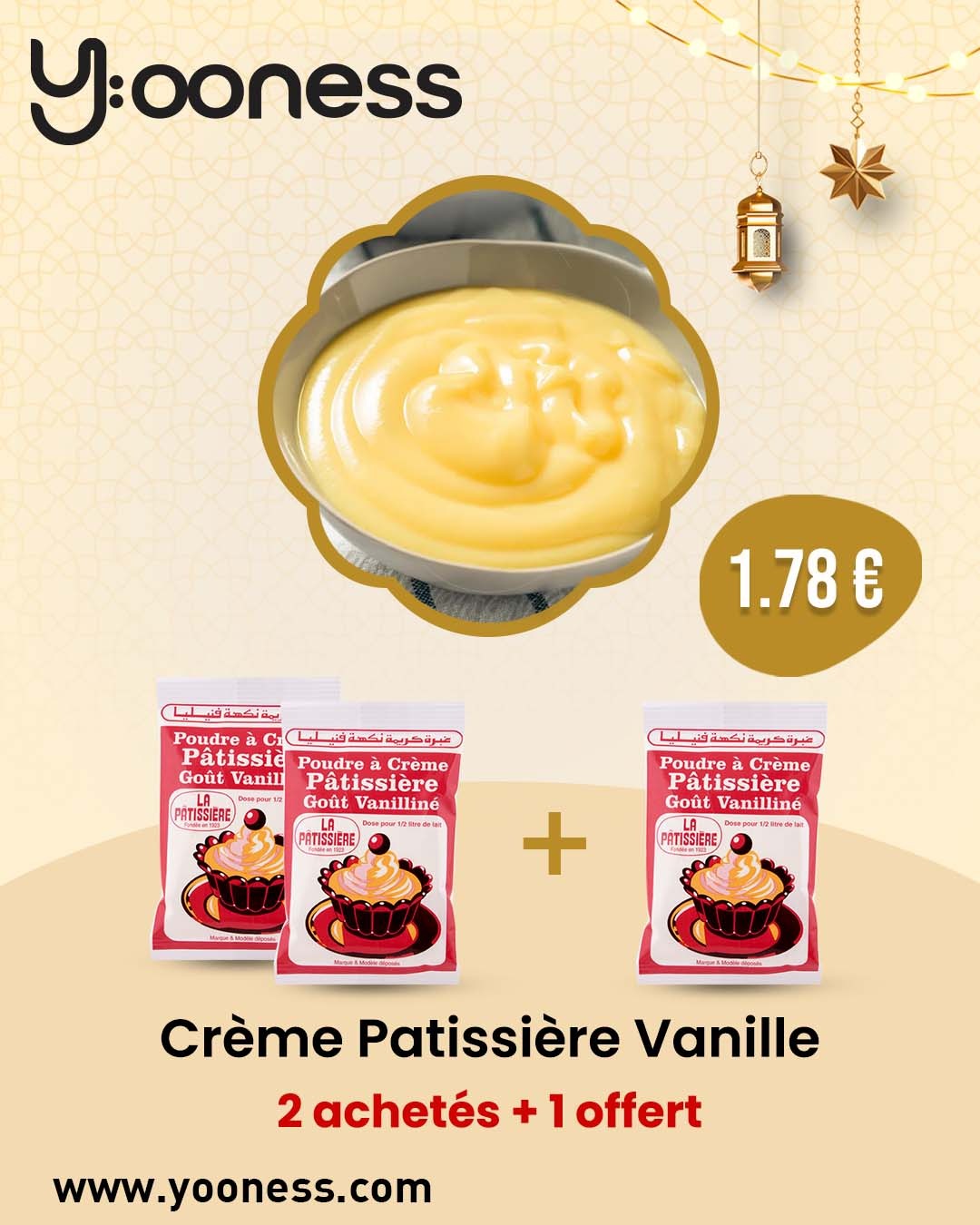 Pack Poudre à crème Pâtissière goût vanilliné