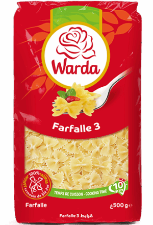 paquet de pâte papillon 3- farfalles de Warda