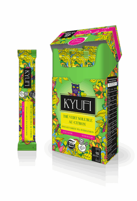 thé vert citron avec sucre kyufi