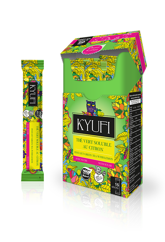 thé vert citron avec sucre kyufi