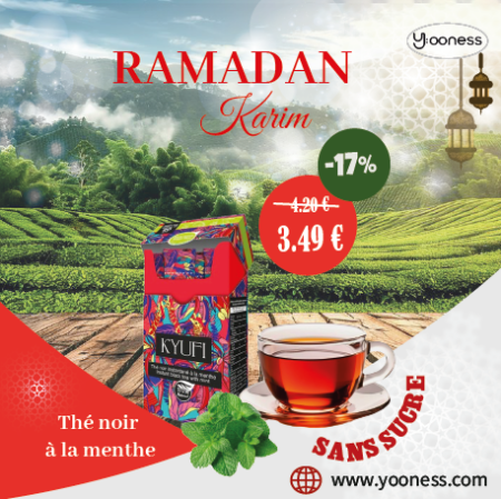 Thé noir à la menthe Kyufi - promo ramdan yooness