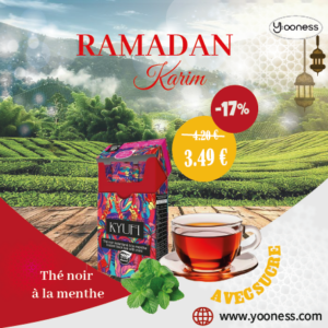 Thé noir à la menthe avec sucre Kyufi - promo ramdan Yooness