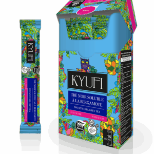 thé noir bergamote instantané avec sucre 15 sticks kyufi